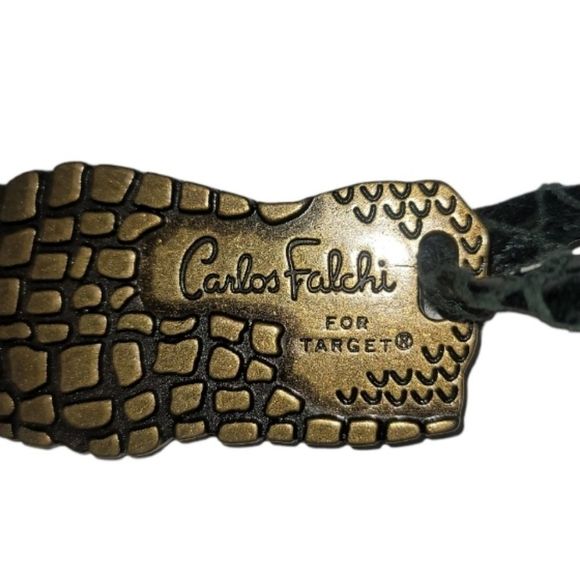 Carlos Falchi For Target Handbag Purse Hobo Bag Faux Snakeskin Collage - Picture 3 of 5